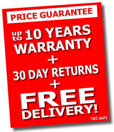 Up to 10 Years Warranty with 30 Day Returns