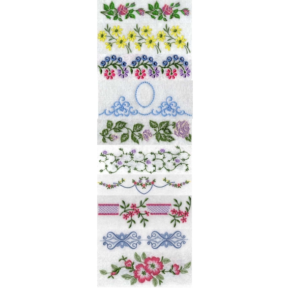 Unique 21 set Borders for Linens embroidery design digitized with