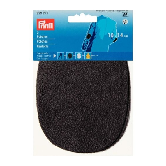 Prym Toppe in Nappa da Cucire su 14 x 10 cm, Grigio Scuro, Taglia Unica