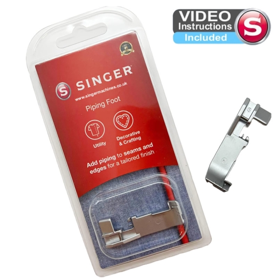 Genuine Singer Piping Foot with Video Instructions