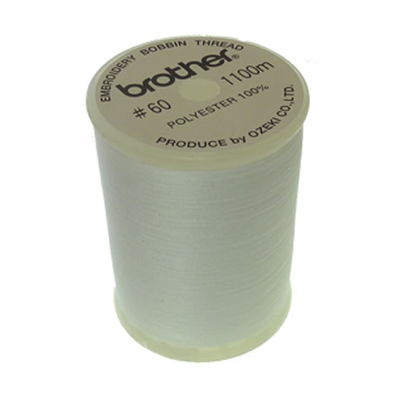 Large White 1100m Brother Embroidery Bobbin Thread Known as Bobbinfil