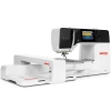 The Bernina 590 with its embroidery module attached and ready to sew