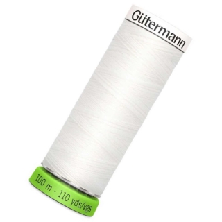 Gutermann rPET Sew All Thread 100m White (800)