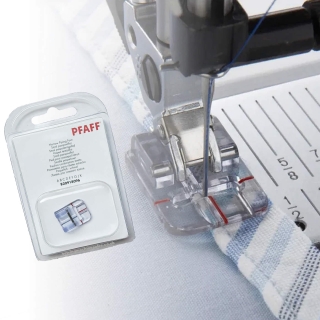 Pfaff Narrow Piping Foot – Transparent Clip-On Presser Foot for Custom Corded Trims