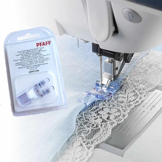 Pfaff Join and Fold Edging Foot – Add Lace, Trims & Edgings with 9mm Decorative Stitches