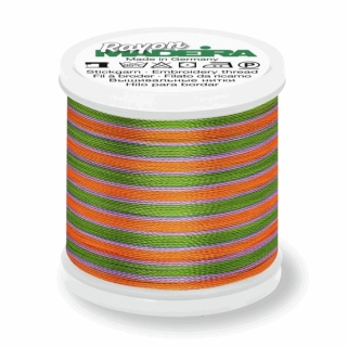 Madeira Multi Rayon Thread 200m - 2143 Medium Green/ Purple/ Gold