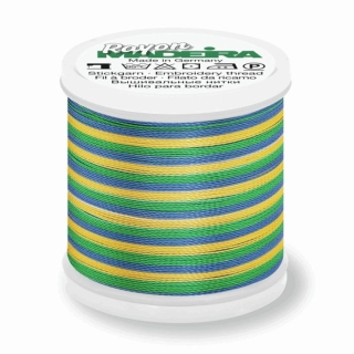 Madeira Multi Rayon Thread 200m - 2146 Blue/ Green/ Yellow