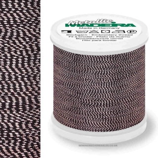 Madeira Twisted Metallic 200m Thread - 426 Penny Copper/Black