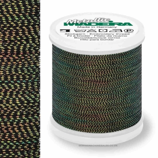 Madeira Twisted Metallic 200m Thread - 490 Green/Blue/Copper/Gold