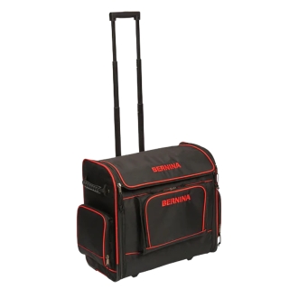 Wheelable Bernina trolley bag with inner and outer pockets