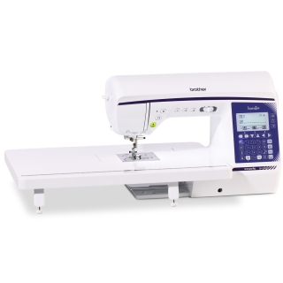 The Inventio NV1850Q comes ready to quilt larger projects with an extension table