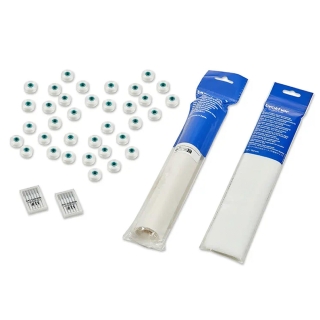 The Brother PR consumables kit contains pre-wound bobbins, needles, and stabiliser