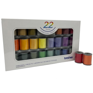 Brother Satin Machine Embroidery Thread Set of 22 spools