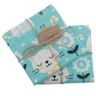 Cats & Flowers Children's Design Fat Quarter