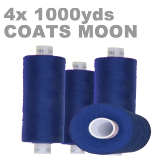 4x Large 1000yds Polyester Overlocking Thread Blue