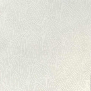 Cotton Essentials Fabric in Leaf Design in White