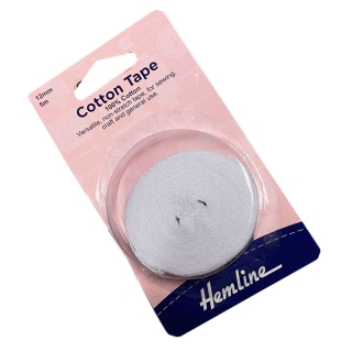 White Cotton Tape on a roll