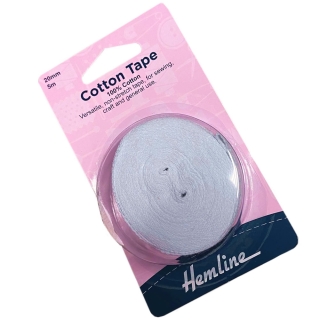 White Cotton Tape on a roll