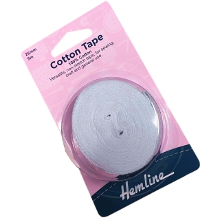 White Cotton Tape on a roll