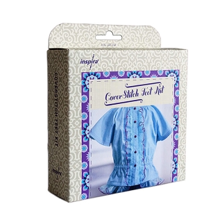 Inspira coverstitch foot kit includes 5 coverstitch feet