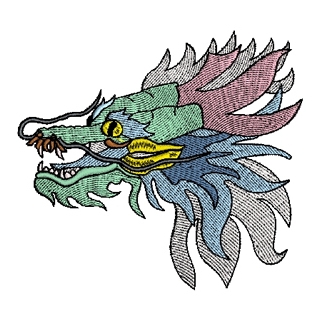 Dragon head  Embroidery Design