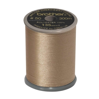 Brother satin finish embroidery thread. 300m spool LIGHT BIEGE 165