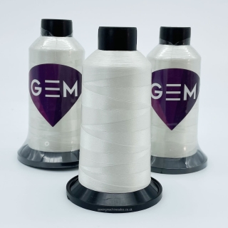 Col. P02 Off White GEM Polyester Embroidery Thread 3000M