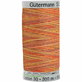 Gutermann Sulky Cotton Thread 300M Orange, Blue Col.4004