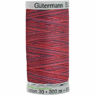 Gutermann Sulky Cotton Thread 300M Red, Blue Col.4007