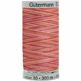 Gutermann Sulky Cotton Thread 300M Brown, Pink, Orange Col.4008