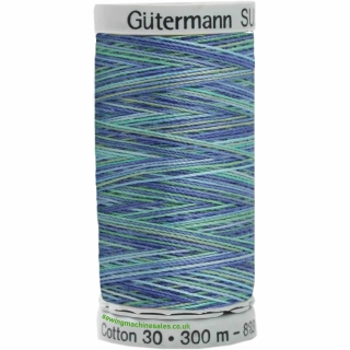 Gutermann Sulky Cotton Thread 300M Blue, Green Col.4016
