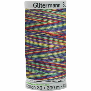 Gutermann Sulky Cotton Thread 300M Blue, Green,Red, Yellow Col.4106
