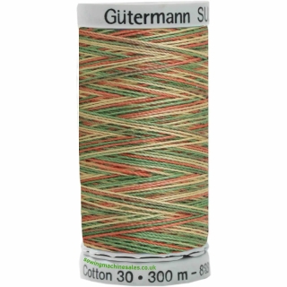 Gutermann Sulky Cotton Thread 300M Green, Red, Yellow Col.4107