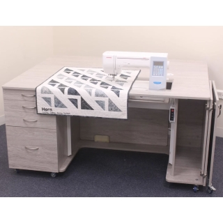 The Tasman cabinet being used and ready to sew a quilt