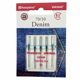 Husqvarna Denim Needles Size 70/10 Pack of 5