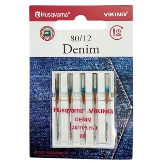 Husqvarna Denim Needles Size 80/12 Pack of 5