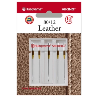 Husqvarna Leather Needles Size 80/12 5 pack