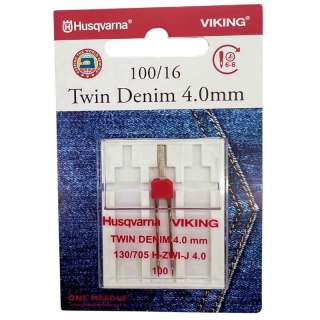 Husqvarna Twin Denim Needle Size 100/16 4.0mm