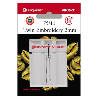 Husqvarna Twin Embroidery 2mm Needle Size 75/11