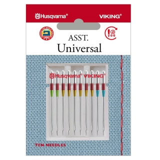 Husqvarna Universal Needles Assorted Sizes 10pk