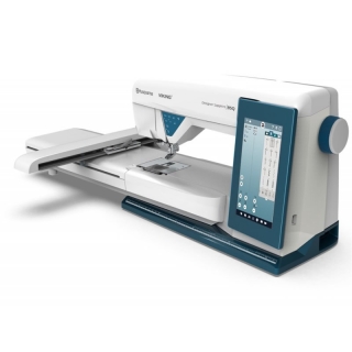 Husqvarna Designer Sapphire 85 with embroidery unit attached