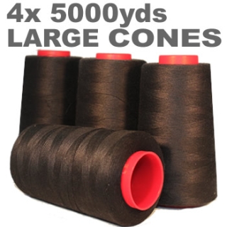 Pack of 4  black overlock thread cone