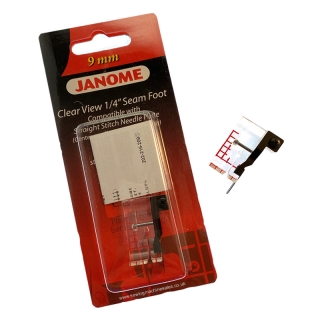 Genuine Janome 9mm Clear view 1/4" Seam Foot