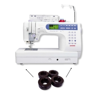 Set of 4 Rubber Machine Feet for Janome MC6500 – Stable & Vibration-Reducing