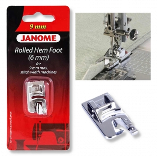 Rolled Hem Foot for Janome Sewing Machines with 9mm Stitch Width