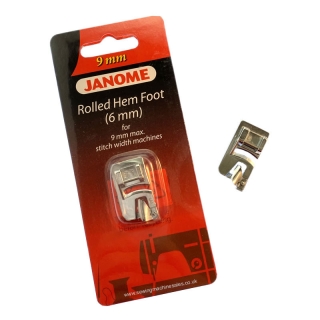 Genuine Janome 9mm Rolled Hem Foot 6mm