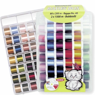 Madeira Threadable Embroidery Box with 80 Rayon Threads