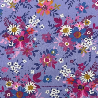 Lavender Floral Moda Fabric - Maeve by Crystal Manning