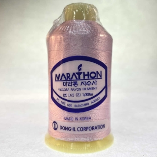 Marathon Machine Embroidery Thread Pink Bubble Gum 1019 1000m Rayon Thread