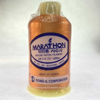 Marathon Machine Embroidery Thread Mango Orange 1042 1000m Rayon Thread